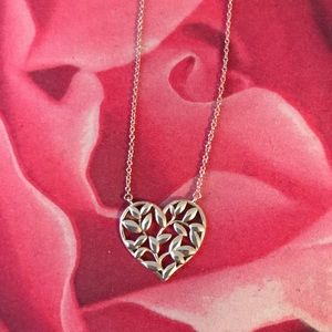 Tiffany & Co. Olive Leaf Heart Necklace